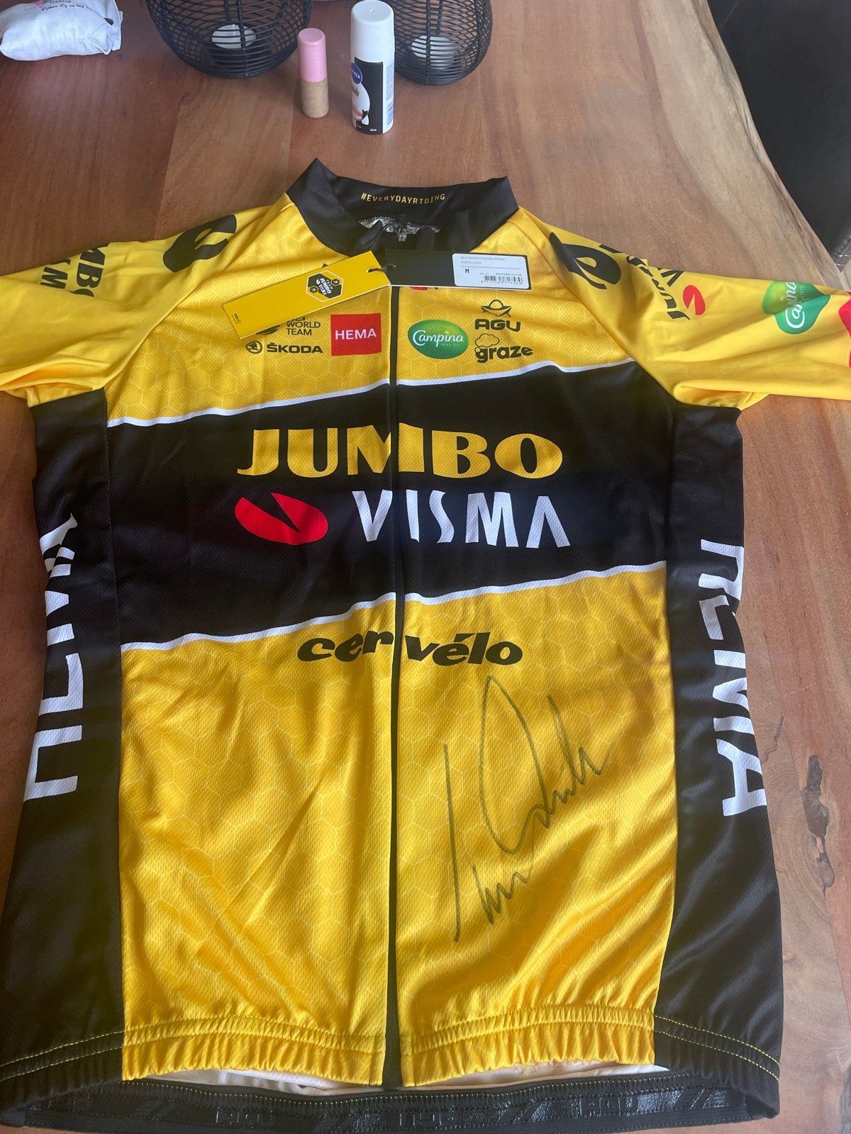 Jonas Vingegaard gesigneerd Jumbo-Visma wielershirt, Nieuw, Ophalen of Verzenden, Bovenkleding, Heren