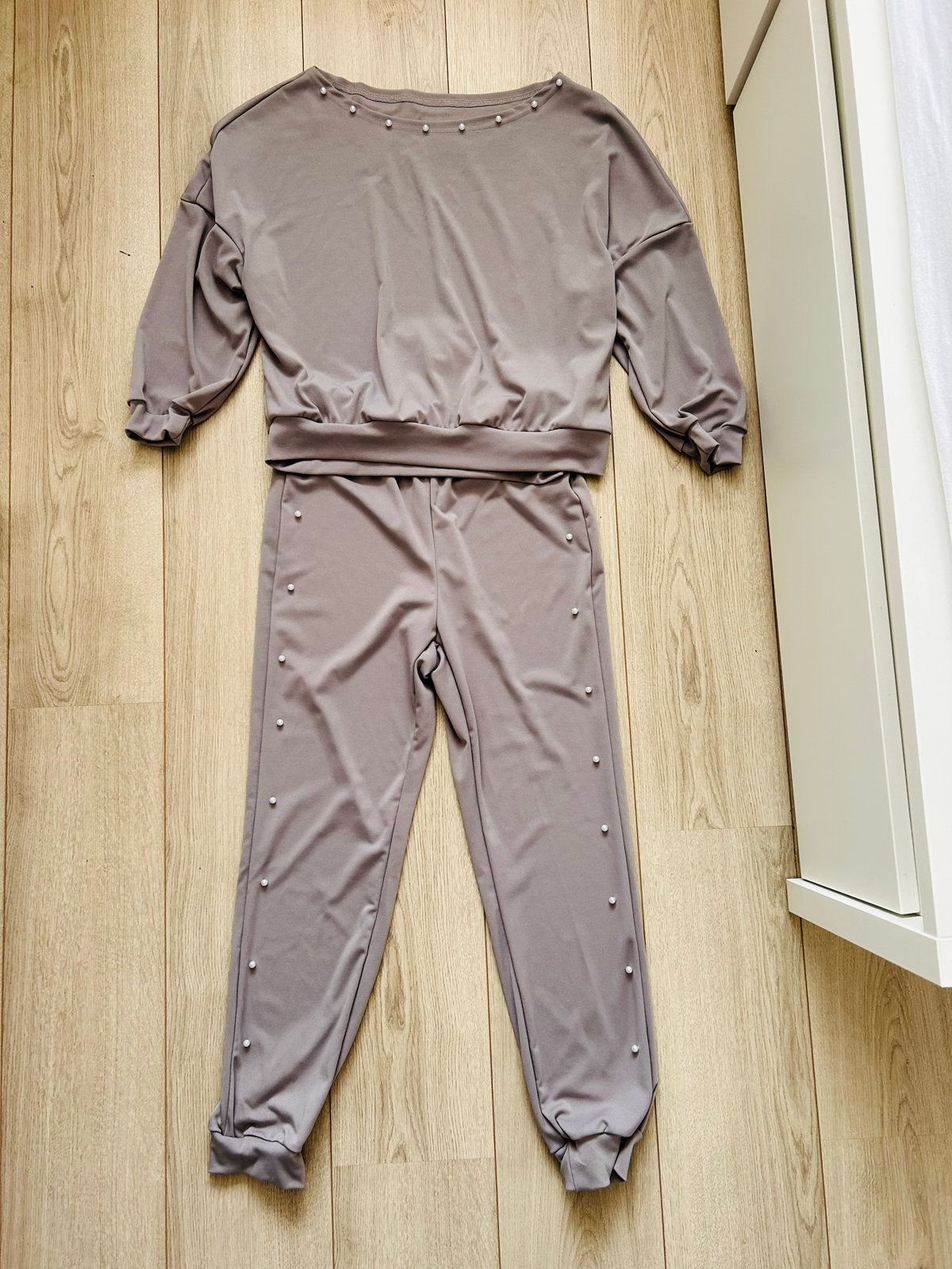 Nieuw Shein Comfy-pak Mauve met Parels - Maat M, Kleding | Dames, Ophalen of Verzenden, Nieuw