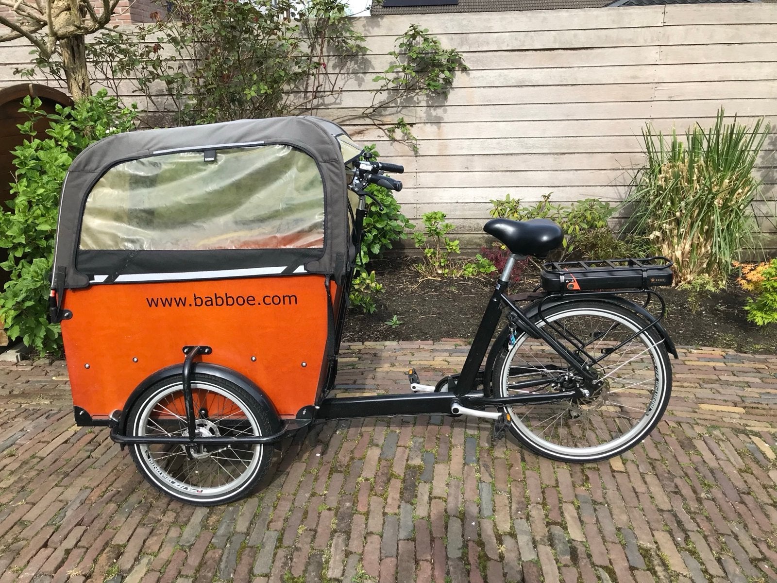 Babboe Big-E elektrische bakfiets, Fietsen en Brommers, Gebruikt, 3 kinderen, Elektrisch, Schijfrem