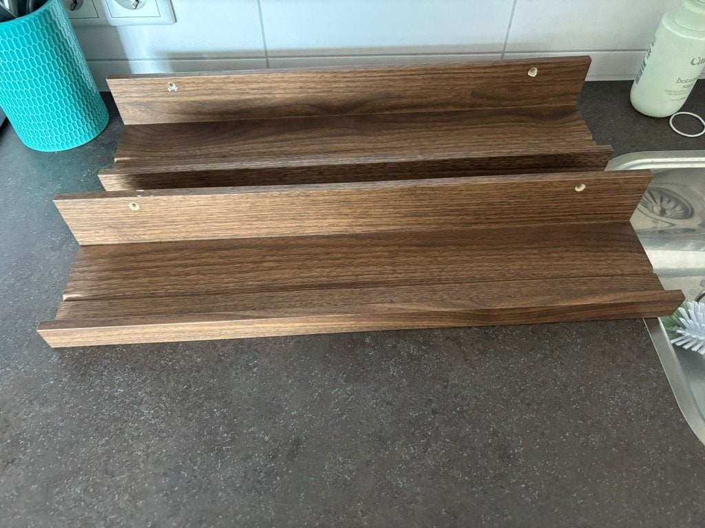 2x IKEA Mosslanda wandplankjes voor schilderijen, Ophalen, Gebruikt