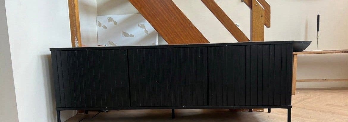 Tv meubel, Ophalen, 100 tot 150 cm, Zo goed als nieuw, Minder dan 100 cm