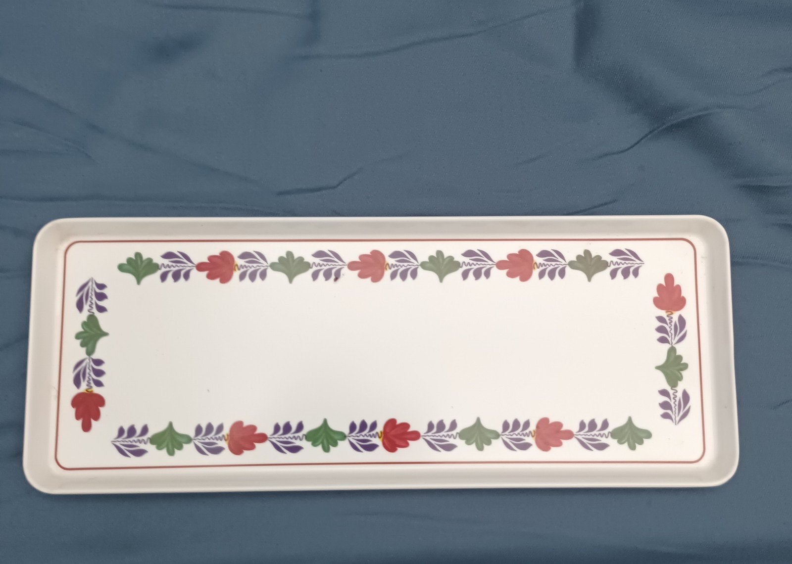 Boerenbont dienblad.                    kunststof-langwerpig, Ophalen of Verzenden