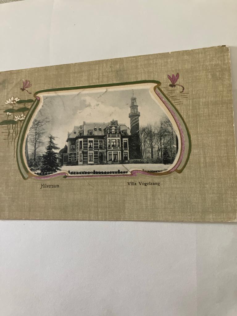 Oude Ansichtkaart Hilversum Villa Vogelzang 1904, Verzamelen, Ansichtkaarten | Nederland, Ophalen of Verzenden, Voor 1920, Gelopen