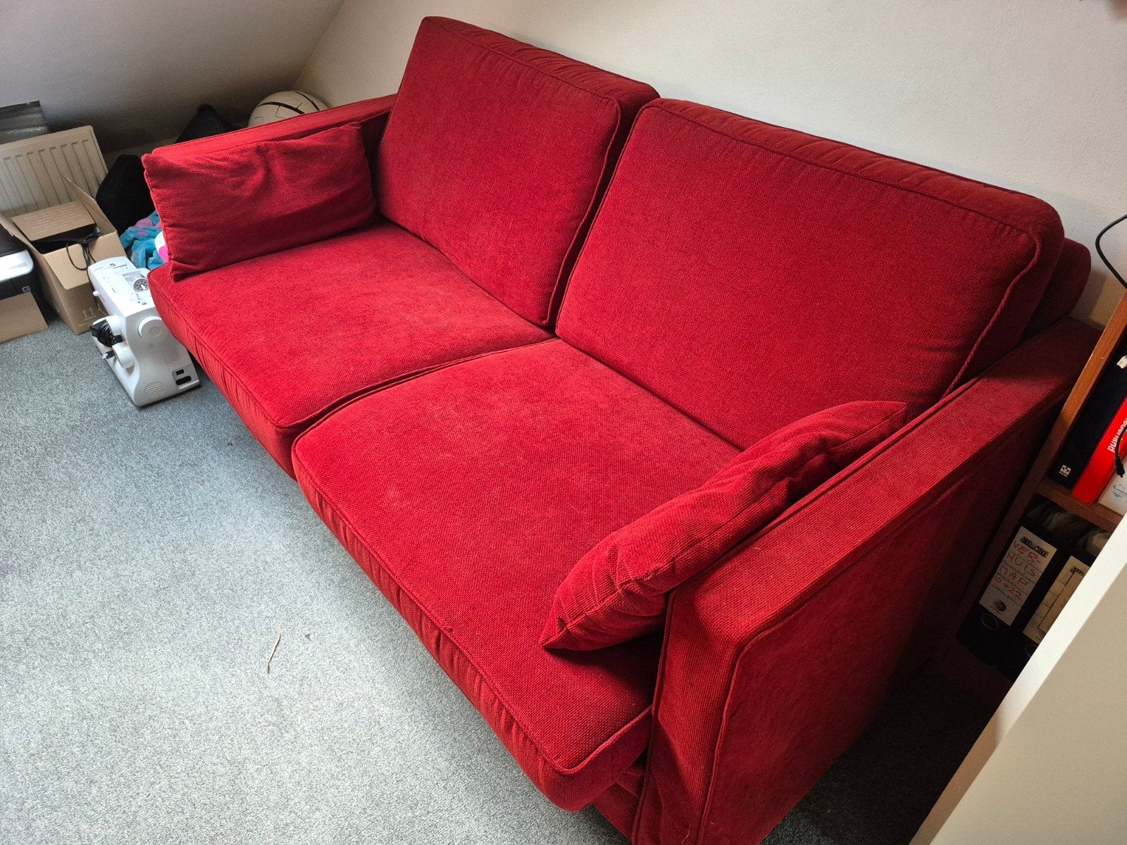 B Linea slaapbank - Rood, Ophalen, Gebruikt, Hout, Modern, Functioneel