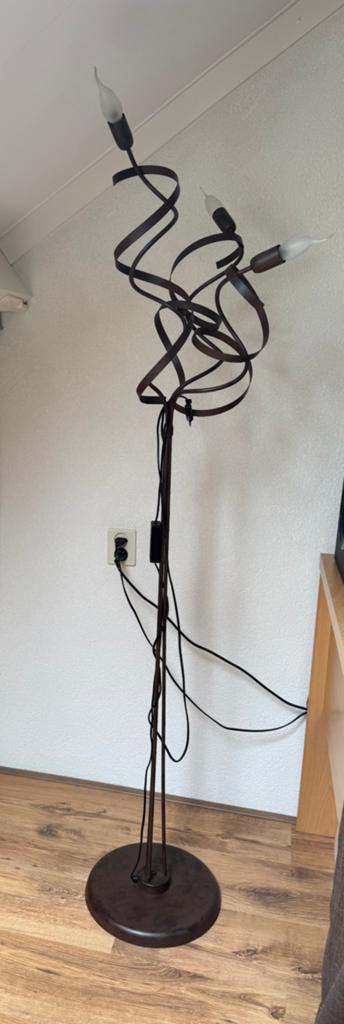 Eetkamerhanglamp en staande lamp!!, Ophalen, Zo goed als nieuw, Metaal, 75 cm of meer