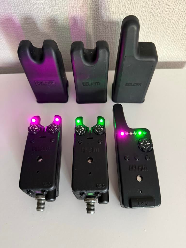 Delkim TXI-D 2+1 Set Beetmelders met Receiver, Ophalen of Verzenden, Zo goed als nieuw, Complete set