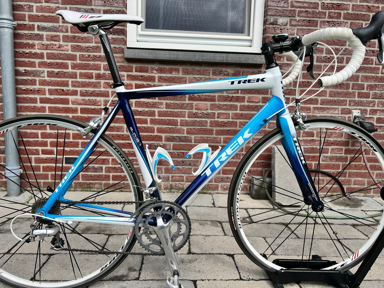 Trek racefiets - Alpha 1.9 Blauw/Wit - Gebruikt, Fietsen en Brommers, Fietsen | Racefietsen, Ophalen, 28 inch, Gebruikt, Aluminium