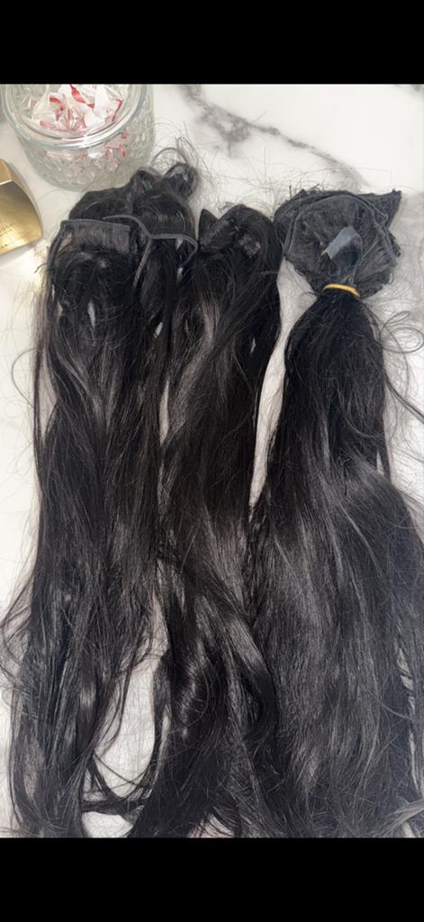 Mensenhaar extensions, Ophalen of Verzenden, Zo goed als nieuw, Pruik of Haarverlenging