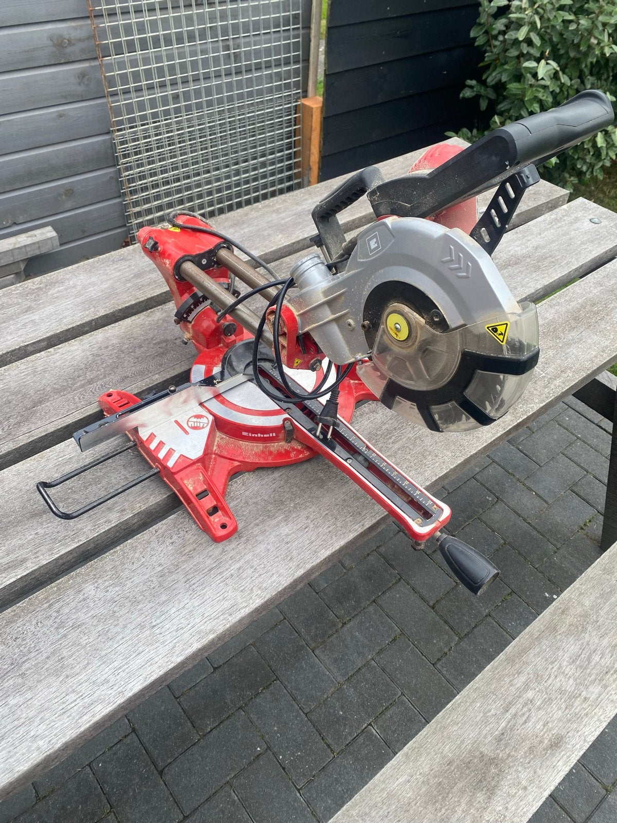 Einhell TC-SM 2131 Dual Afkortzaag - 1800W, Ophalen, Gebruikt, 70 mm of meer, Afkortzaag