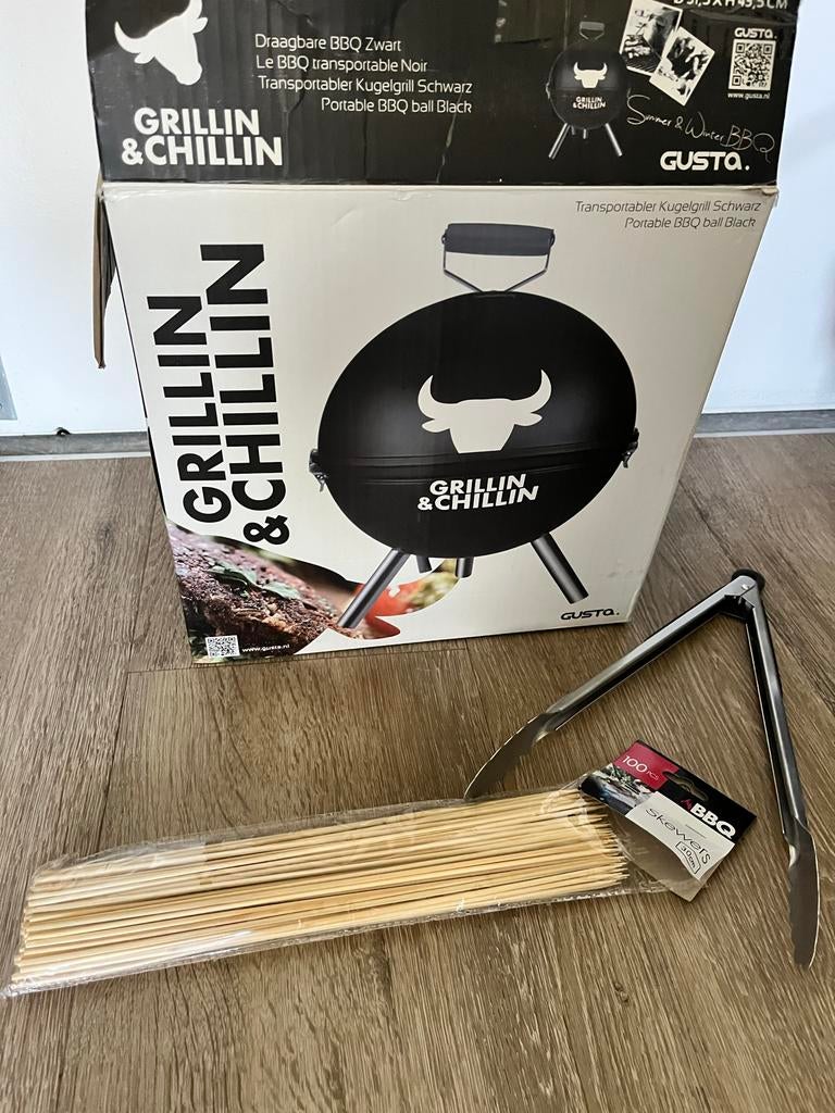 Nieuwe BBQ set: Grillin & Chillin met snijplank, Ophalen of Verzenden, Nieuw