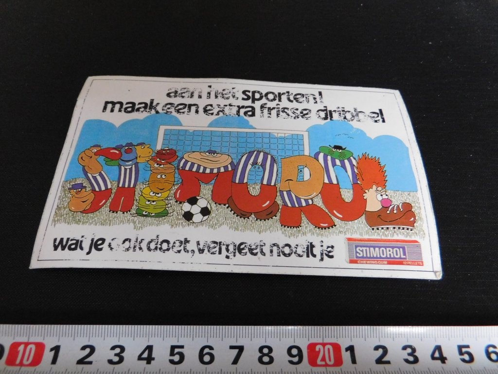 sticker STIMOROL aan het sporten ! Maak een extra frisse dr, Ophalen of Verzenden, Zo goed als nieuw