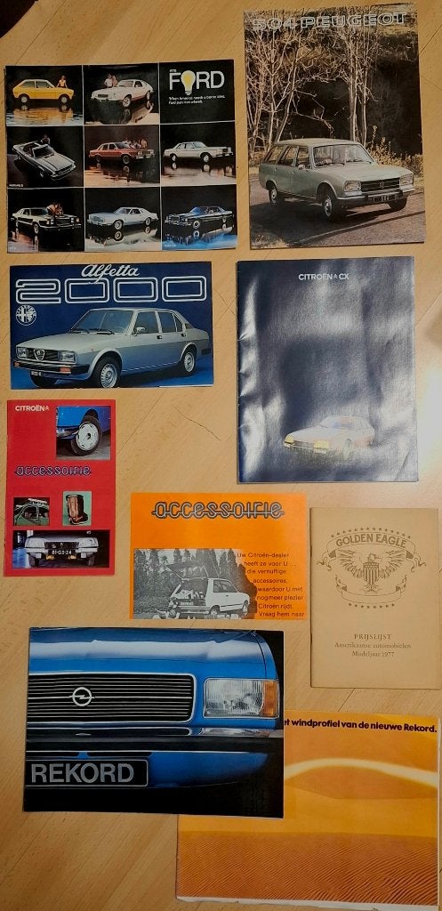 vintage Autofolders, Boeken, Auto's | Folders en Tijdschriften, Zo goed als nieuw, Algemeen, Ophalen of Verzenden