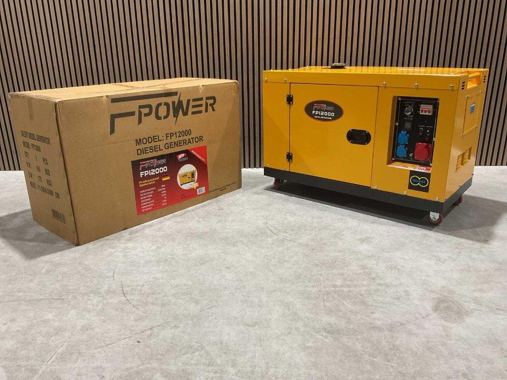 Fpower FP12000 diesel aggregaat/stroomgenerator‼️, Ophalen, Elektrisch startend, Dieselolie, Nieuw