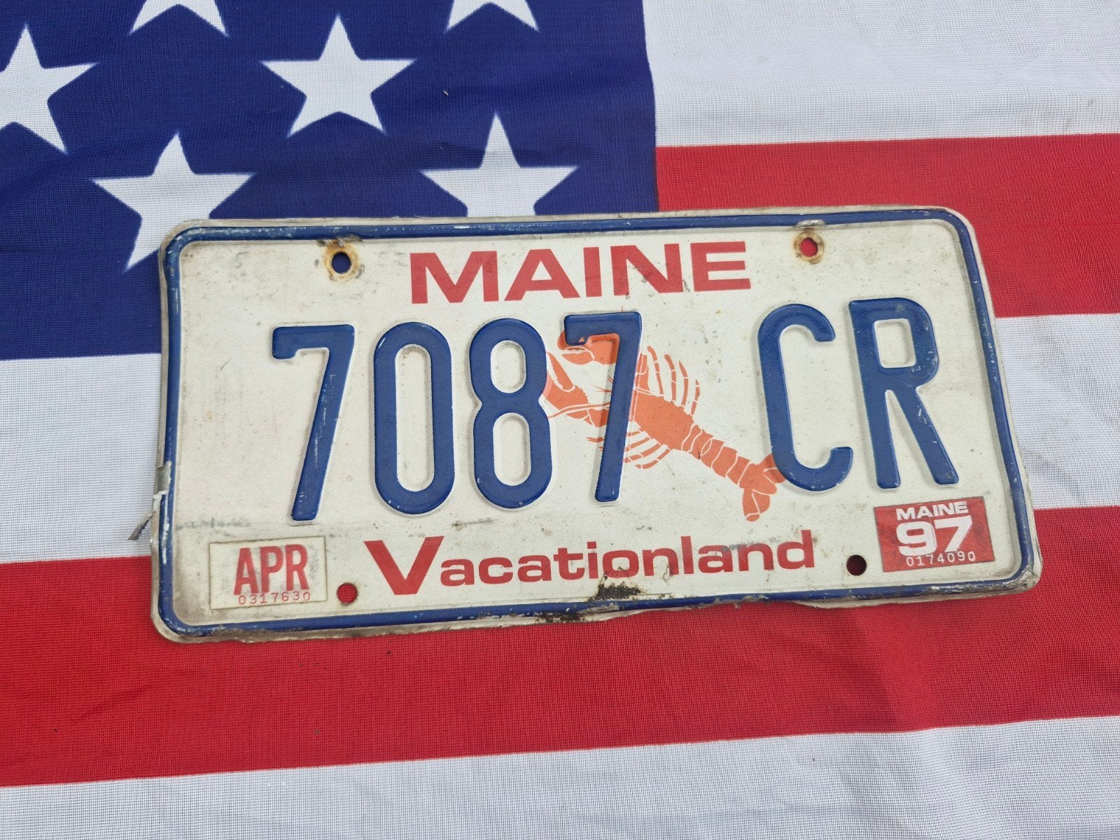 Kentekenplaat Maine USA Nummerplaat nummerbord License plate, Ophalen of Verzenden, Gebruikt, Auto's