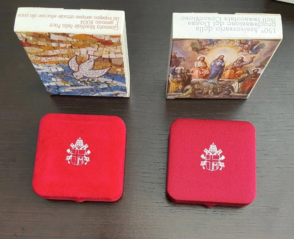 Euromunten Vaticaanstad - sets met zilveren munten, Setje, Zilver, 10 euro, Ophalen