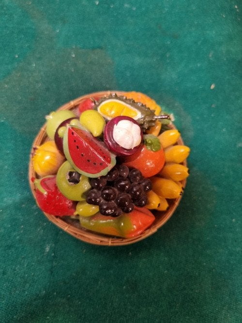 fruitmand miniatuur aardewerk riet, Ophalen of Verzenden, 'T Olde Gre-j, Info@toldegrej.nl, Endepoelstraat 20f Didam