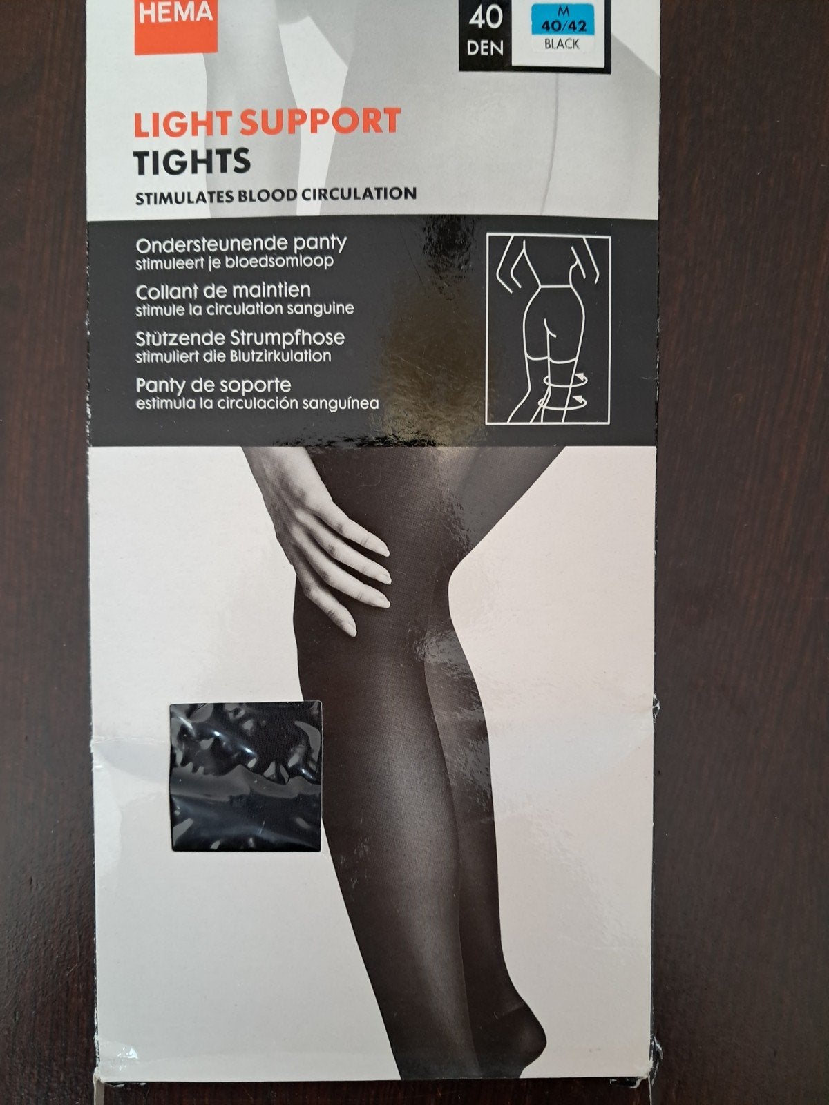 Hema light support 40d panty maat 40-42, Zwart, Nieuw, Maat 40/42 (M), Ophalen of Verzenden