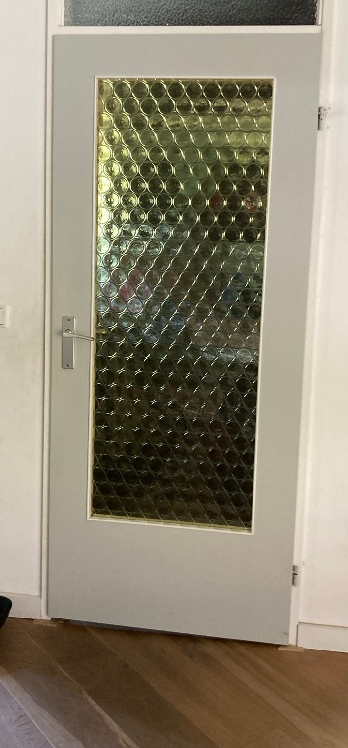 Binnendeur met sfeervol glas, Ophalen, Gebruikt, 80 tot 100 cm, Binnendeur