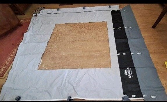 Zijwand King 250 cm voor caravanluifel (incl. stokken, Ophalen, Nieuw