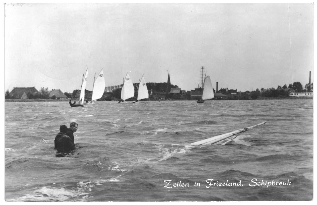 967397 wrsch Langweer Fr 1957 Schipbreuk zegel afgeweek