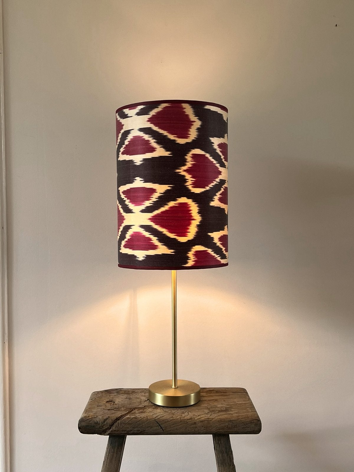 Lampenkap bordeaux roze - 25x35 cm - handgemaakte lampenkap, 25 cm, Tafellamp, Rond, Nieuw