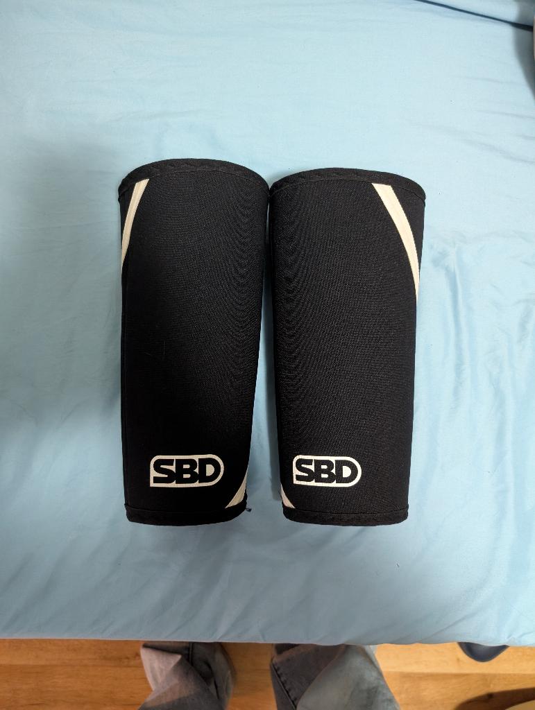 Powerlifting Knee Sleeves 7mm M maat, Sport en Fitness, Ophalen of Verzenden, Zo goed als nieuw, Overige typen