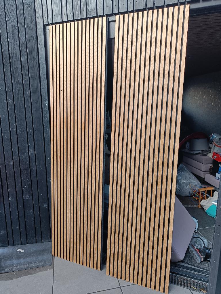 2 Akoestische panelen 240*60, Huis en Inrichting, Hout, Zo goed als nieuw, Wandbord of Wandpaneel, 120 cm