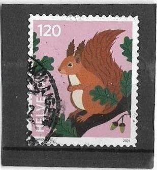 Zwitserland 2024 Fauna - Eenkhoorn Sw.Fr.1.20, Verzenden, Gestempeld