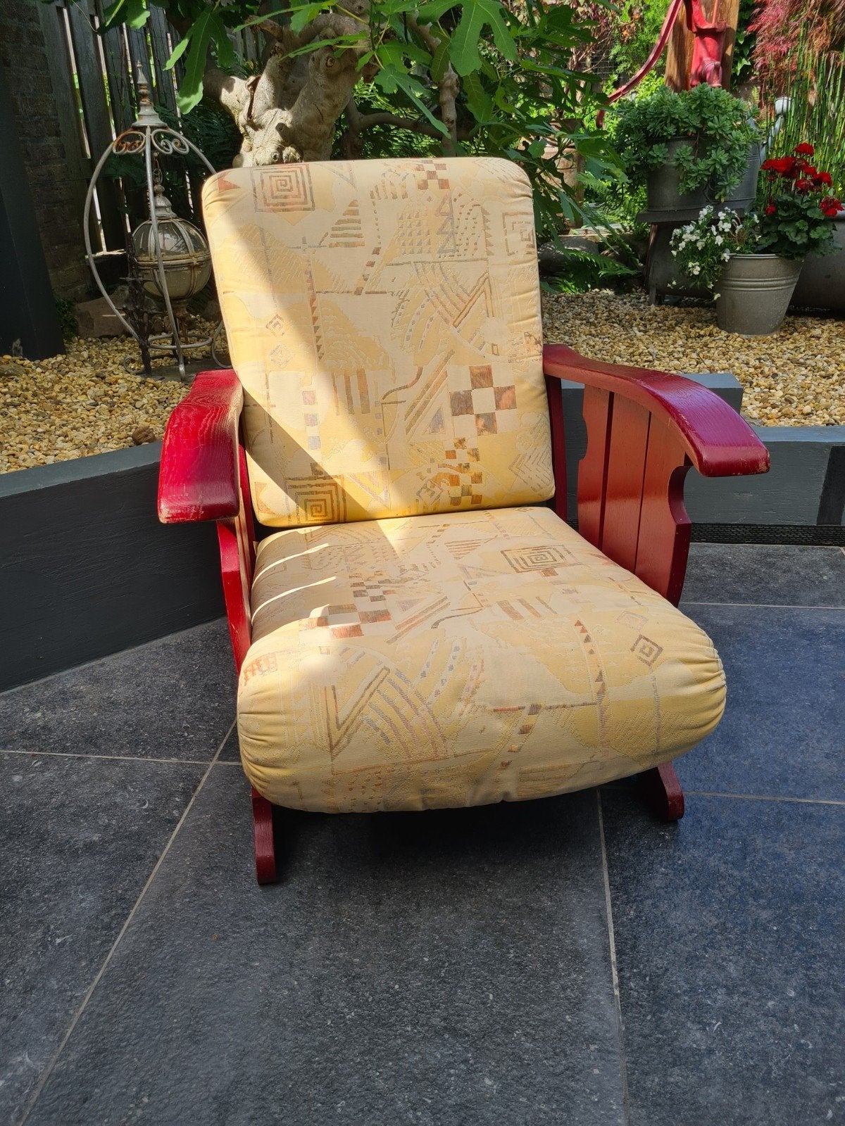 Houten tuinstoel, Ophalen, Gebruikt, Hout