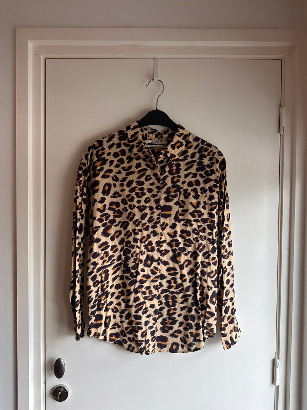 Scotch & Soda panterprint blouse - maat S, Ophalen of Verzenden, Gedragen, Maat 36 (S), Bruin