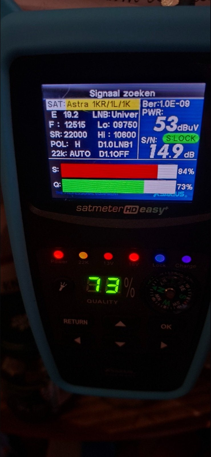 Xsarius Satmeter HD Easy+ Satellietmeter, Ophalen of Verzenden, Zo goed als nieuw, (Schotel)antenne, Overige merken