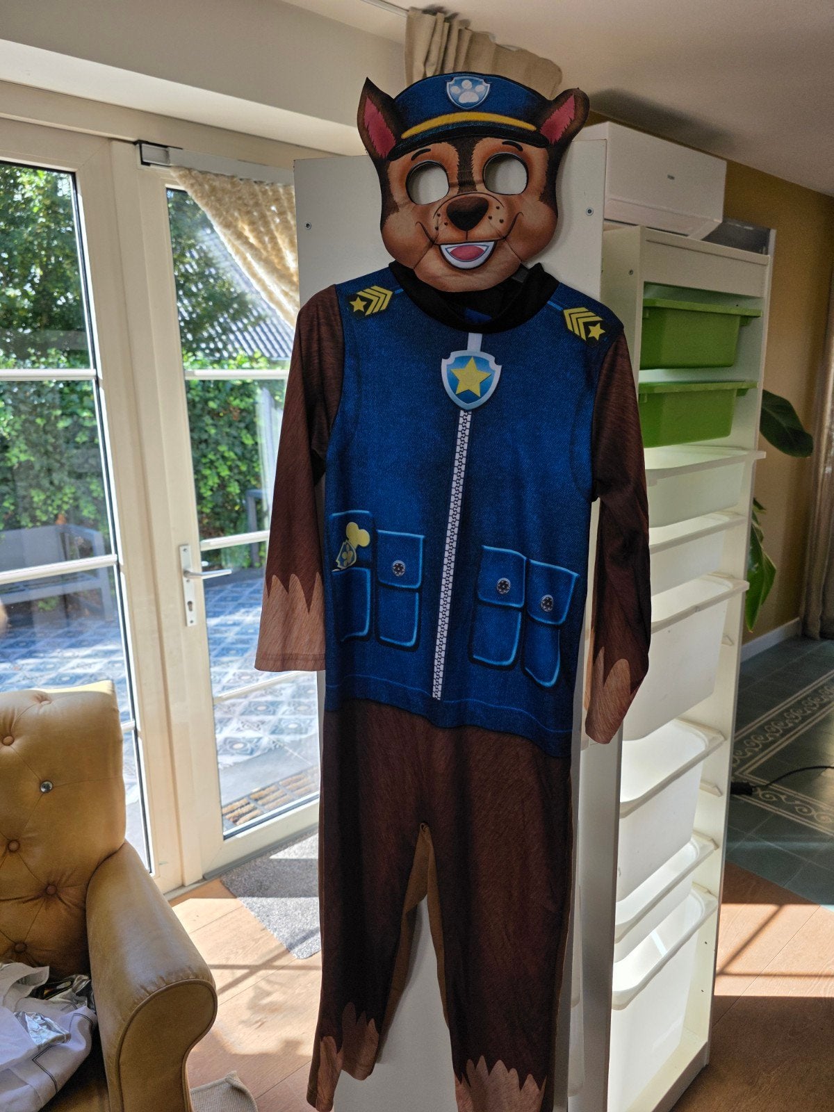 Paw Patrol Chase kostuum - Maat 122-128, Ophalen of Verzenden, Gebruikt, 122 t/m 128, Jongen of Meisje