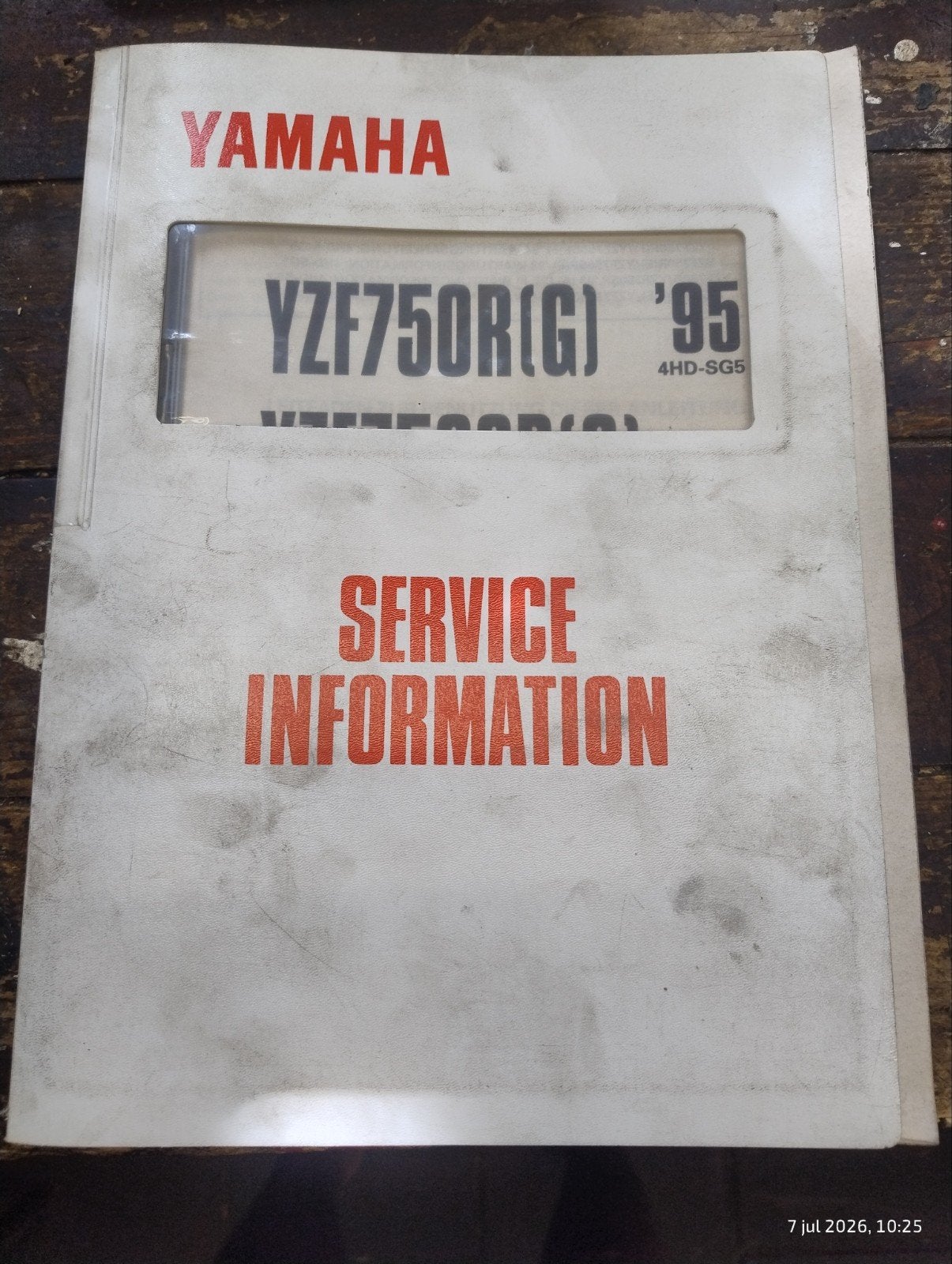 Yamaha YZF750R(G) YZF750SP(G) Service Informatie '95, Verzenden, Yamaha