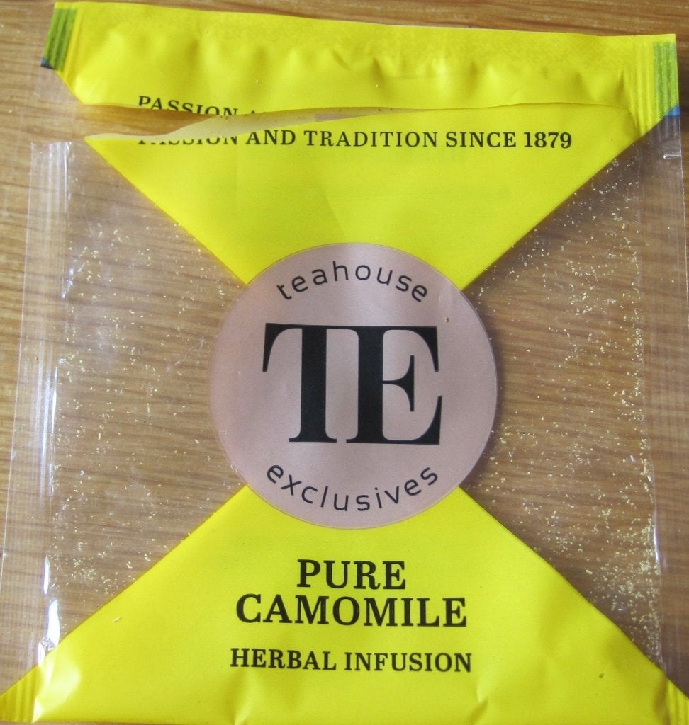 Een enkel plastic theezakje van Teahouse exclusives kamille, Verzenden, Theezakje(s)