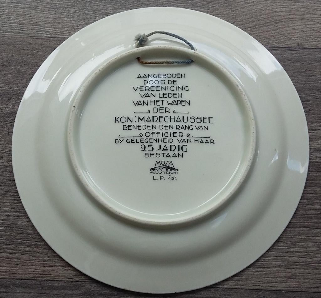 1932 Jubileum Gelegenheids Bord Koninklijke Marechaussee, Antiek en Kunst, Antiek | Wandborden en Tegels, Ophalen of Verzenden