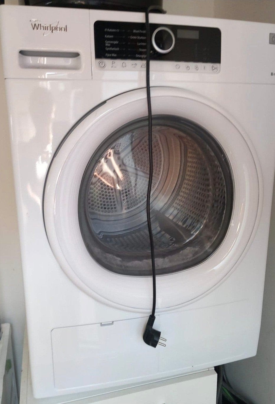Whirlpool wasdroger 8kg - Condensdroger, Witgoed en Apparatuur, Ophalen, Gebruikt, 8 tot 10 kg, Voorlader