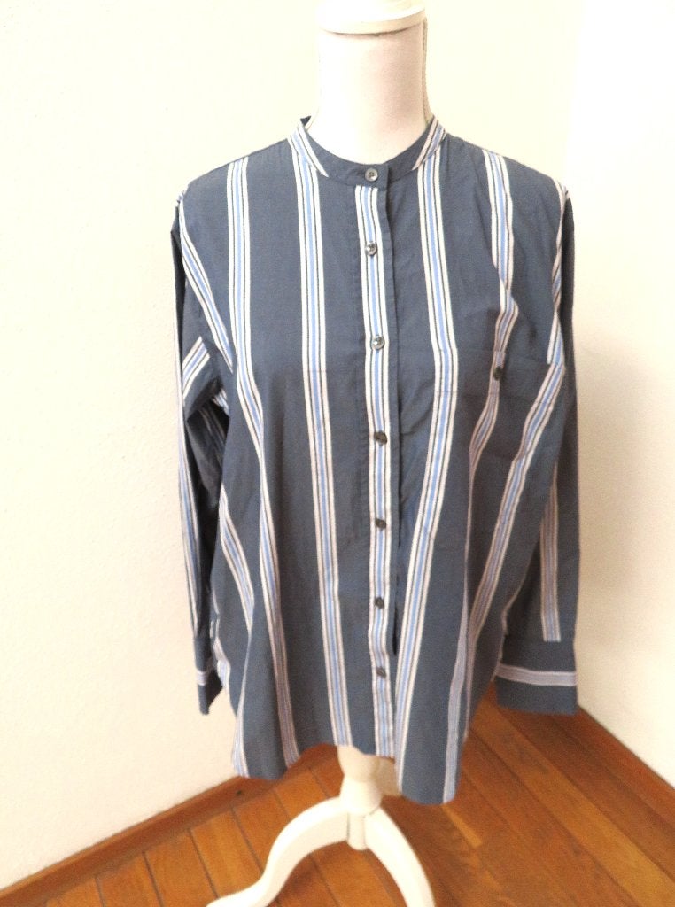 X19 CLOSED aparte nieuwe blouse grijs blauw maat M 38/40, Kleding | Dames, Maat 38/40 (M), Blauw, Closed, Nieuw