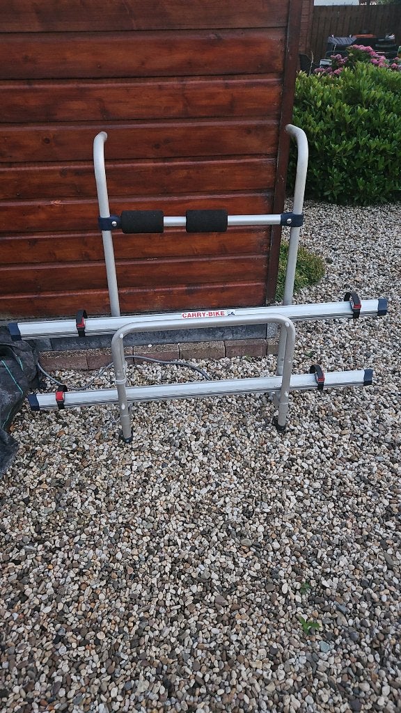 Caravan / Camper fietsendrager, Zo goed als nieuw, 2 fietsen, Elektrische fiets, Achterklepdrager