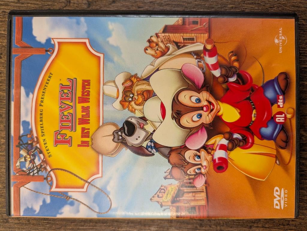 Fievel in het Wilde Westen - Steven Spielberg - Universal, Tekenfilm, Ophalen of Verzenden, Zo goed als nieuw, Alle leeftijden