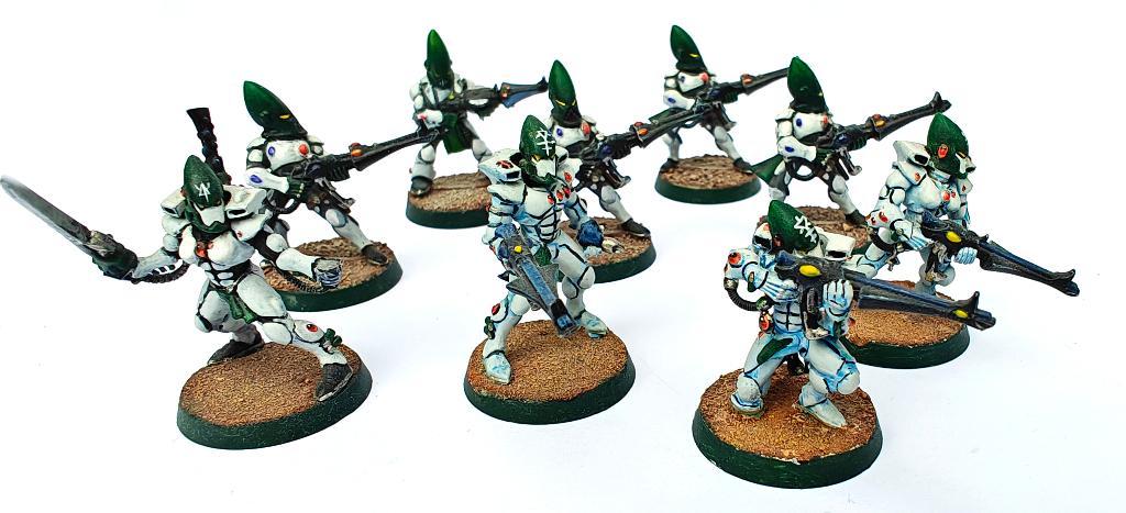 Warhammer 40K Eldar Guardians (9x) Biel Tan - Painted, Hobby en Vrije tijd, Wargaming, Ophalen of Verzenden, Gebruikt, Warhammer 40000