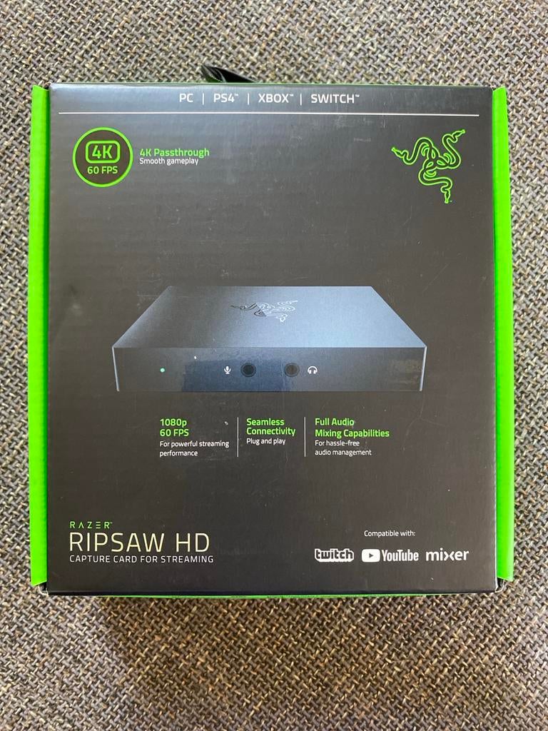 Razer Ripsaw HD Capture Card voor Streaming 4K 60 FPS, Ophalen of Verzenden, Zo goed als nieuw