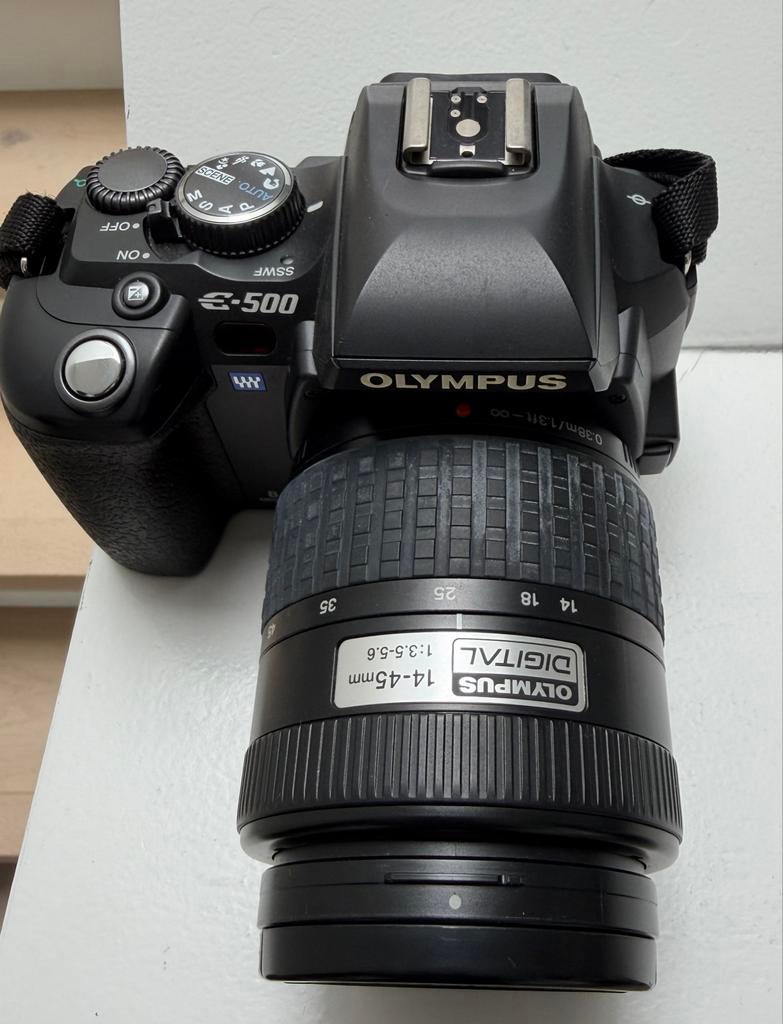 Olympus E-500 Spiegelreflexcamera met 14-45mm lens, Gebruikt, Spiegelreflex, Ophalen of Verzenden, Olympus