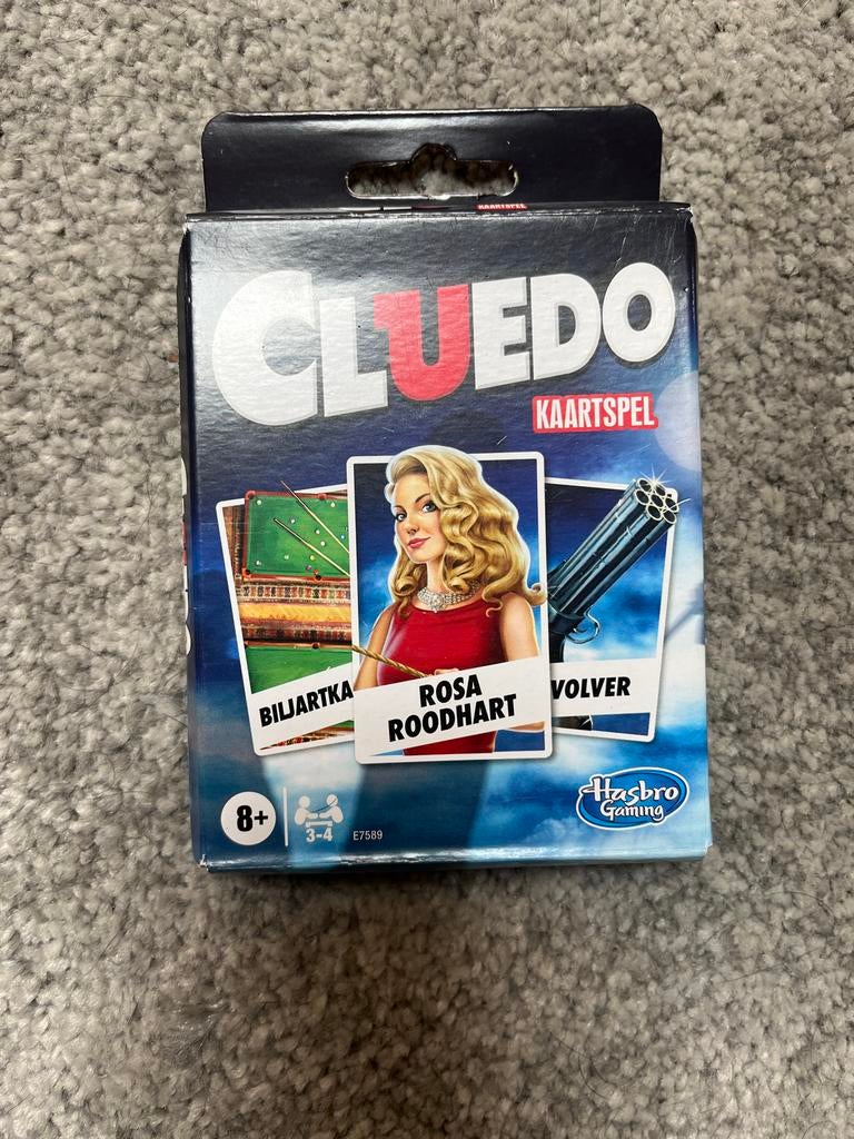 Cluedo Kaartspel - Nieuw in folie, doosje lichte schade, Drie of vier spelers, Ophalen of Verzenden, Nieuw