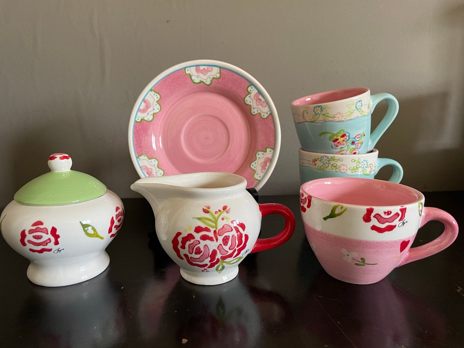 Jet by Ter Steege servies C’est la vie, Gebruikt, Keramiek, Landelijk/Boerenbont, Ophalen of Verzenden