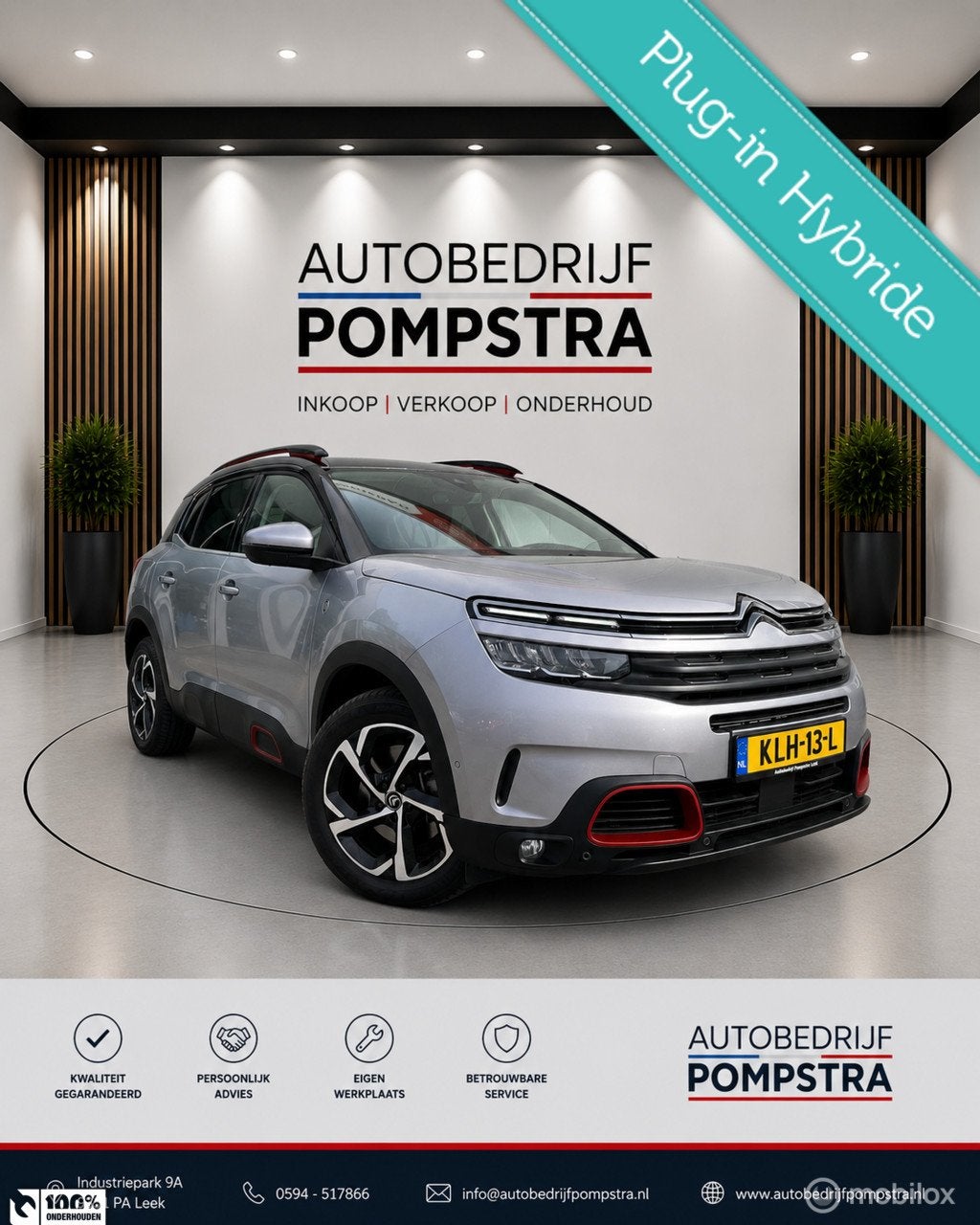 Citroen C5 Aircross 1.6 Plug-in Hybrid 225 PK C-SERIES/LUXE, Auto's, Citroën, 77 km/l, Euro 6, 4 cilinders, Met garantie (alle)