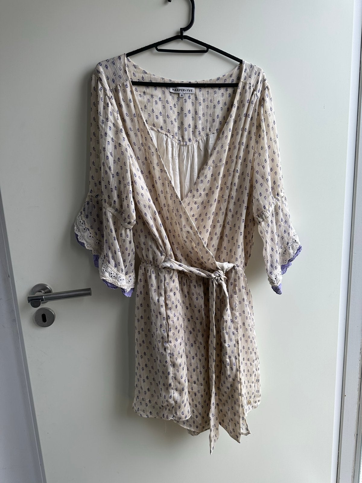 Harper & Yve Jumpsuit met print en kanten details, Ophalen of Verzenden, Zo goed als nieuw, Maat 38/40 (M), Beige