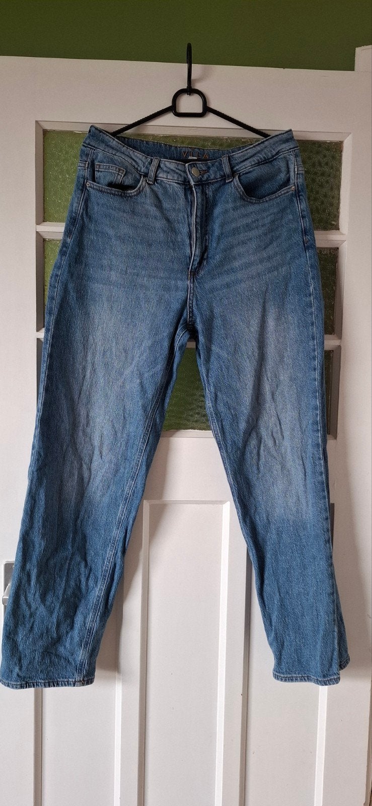 Vila high waist straight leg jeans maat L/40 lengtemaat 30, Blauw, Vila, Ophalen of Verzenden, Zo goed als nieuw