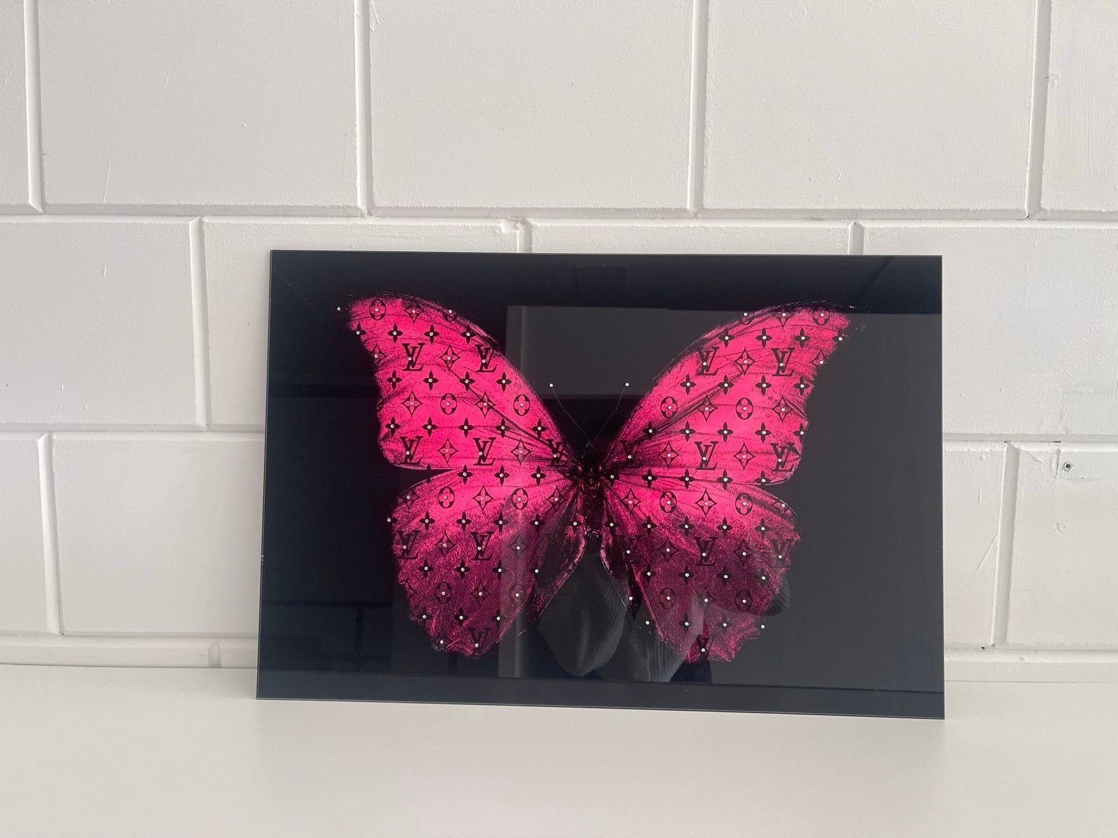Plexiglas Vlinder Kunstwerk 60x40 cm, Ophalen of Verzenden