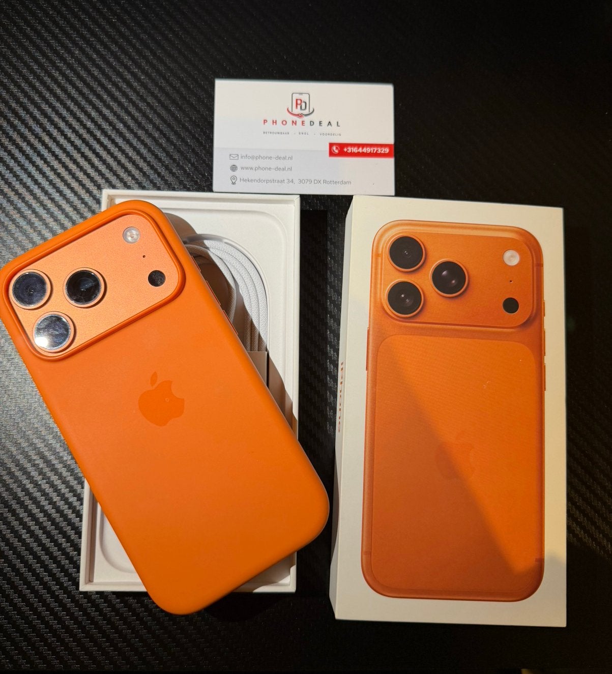 iPhone 17 pro 256 gb nieuw hoesje factuur + Garantie, Telecommunicatie, 256 GB, Apple, Apple, Zwart