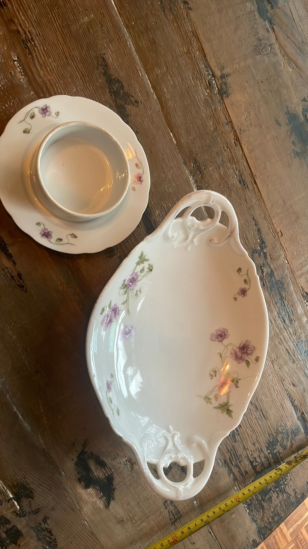 Schaal met botervlootje brocante/antiek, Verzenden